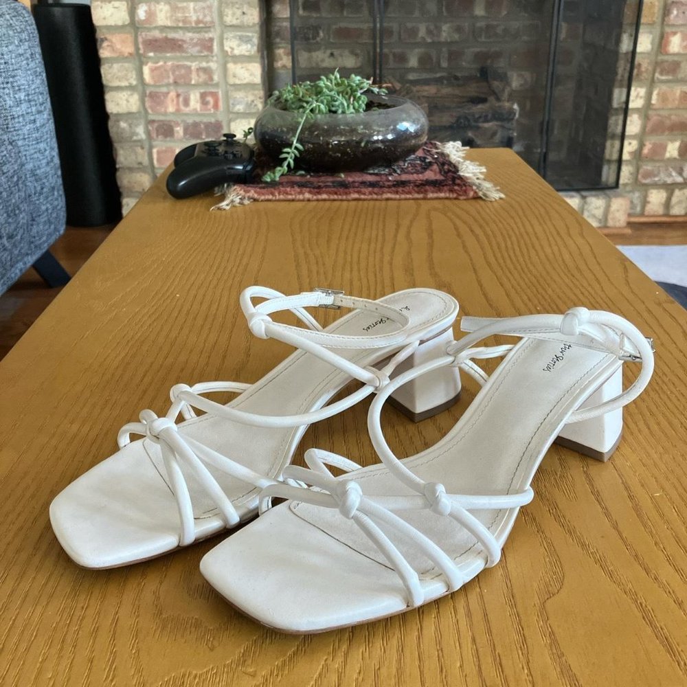 & Other Stories white leather straps sandals